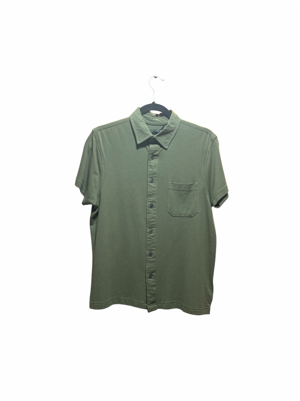 Kenneth Cole Olive Green Short Sleeve Button-Down Shirt